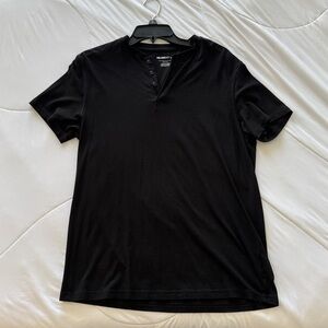 William Rast Men's Black Henley Shirt